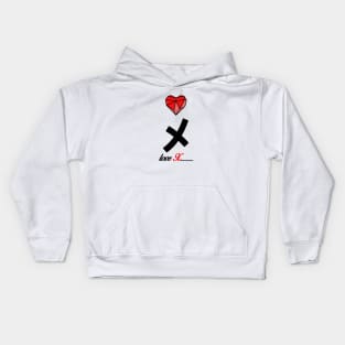 Initial love letter X for valentine Kids Hoodie